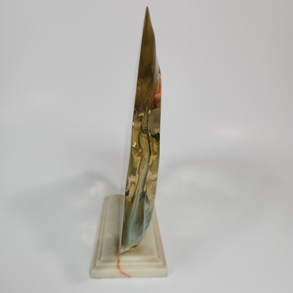 Vintage Bass Fish Figurine Reverse Painted Realistic Fly Fishing - Picture 3 of 8